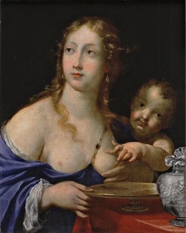 Figura allegorica femminile con fanciullo